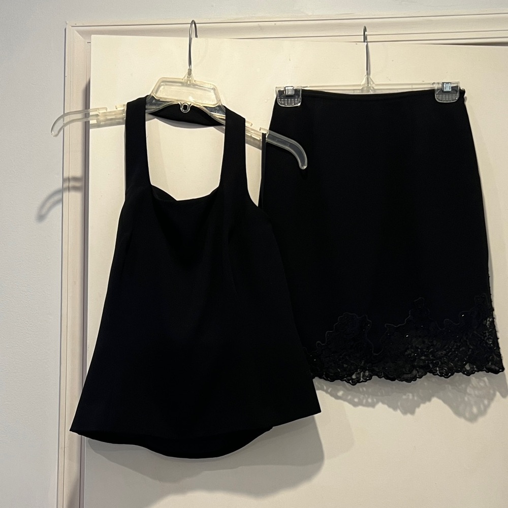 INC International Concepts Black Midi Skirt Set